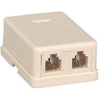 NetiX RJ11 Surface Mount Box Double