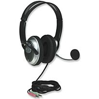 Manhattan Classic Stereo Headset + Microphone with in-line volume control