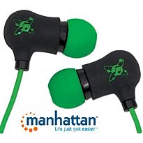 Manhattan Sound Science Nova Sweatproof Earphones Black and Green