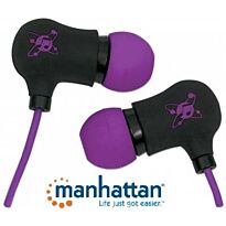 Manhattan Sound Science Nova Sweatproof Earphones Black and Purple