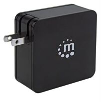 Manhattan Power Delivery Wall Charger - 60 W USB-C Power Delivery Port (up to 60 W) USB-A Charging Port (up to 2.4 A) Black