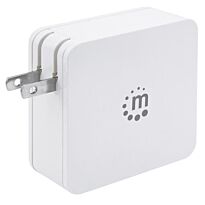 Manhattan Power Delivery Wall Charger - 60 W USB-C Power Delivery Port (up to 60 W) USB-A Charging Port (up to 2.4 A) White