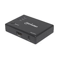 Manhattan 4K Compact 3-Port HDMI Switch - 4K@60Hz, AC Powered