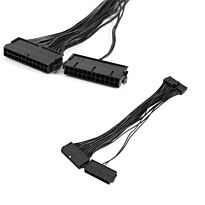 2 X 24 Pin To 1  X 24Pin ATX Cable
