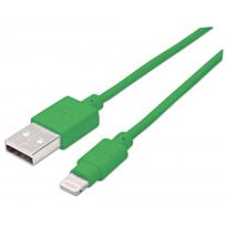 Manhattan iLynk Lightning Cable Type A Male to 8 Pin Male 1m (3 ft.) Green