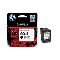 HP 653 Ink Advantage Black Standard Yield Printer Cartridge Original Single-pack