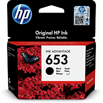 HP 653 Ink Advantage Black Standard Yield Printer Cartridge Original Single-pack