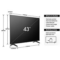 Hisense 43 inch A6N Series Direct LED UHD Vidaa Smart TV