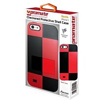 Promate Notik -Red Checkered Protective Shell Case for iPhone 5