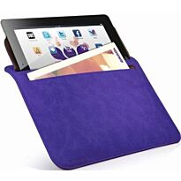 Premium protective horizontal shamwa leather case with extra pocket For iPad 2- The New iPad Purple