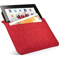 Premium protective horizontal shamwa leather case with extra pocket For iPad 2- The New iPad Red