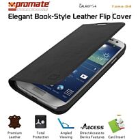 Promate Tama-S4 Elegant Book-Style Leather Flip Cover for Samsung Galaxy S4-Black