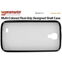 Promate Amos-S4 Multi-Colored Flexi-Grip Designed Shell Case for Samsung Galaxy S4-Black