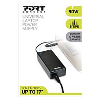 Port Connect 90W Notebook Adapter Universal - Black