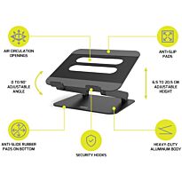 Port Connect Ergonomic Aluminium 15.6 inch Notebook stand