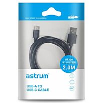 Astrum UT320 Black 2.0Meter USB-C - USB2.0 Cable