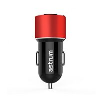 Astrum CC340 Car Charger 4.8AMP 2 USB Red