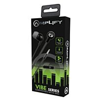 Amplify Vibe series earphones with Mic Black and Red