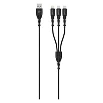 Amplify Linked Series 3-in-1 Charging Cable Black