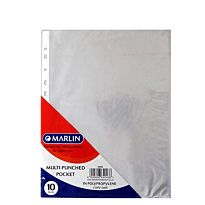 Marlin A4 File Pockets Sleeves 10's, Retail Packaging, No Warranty