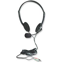 Manhattan Stereo Headset - Lightweight design with microphone and in-line volume control, Retail Box, Limited Lifetime Warranty