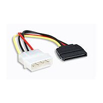 Manhattan SATA Power Cable - 4 Pin to 15 Pin, 16 cm (6.3 in.), Retail Box, Limited Lifetime Warranty