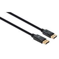 Manhattan 8K @ 60Hz DisplayPort 1.4 Cable -DisplayPort Male to Male, 1 m (3 ft.), Supports 4K@120Hz, HDR, Gold-plated Contacts, PVC Jacket with Latches, Black, Retail Box, Limited Lifetime Warranty