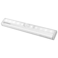 Manhattan Battery Powered LED Light Bar With IR Motion Sensor - For Cordless Indoor Use Without External Power Supply, Tool-Less Installation With Magnet And Adhesive Tape, Aluminium, Silver Retail Box 1 Year Warranty
