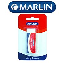 Marlin Vinyl Eraser 60 X 20 X 10mm Single Blister Pack, Retail Packaging, No Warranty