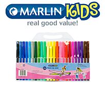 Marlin Kids Fibre Tip Pens 24, Retail Packaging, No Warranty