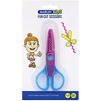 Marlin Kids Scissor Fun Cut -130mm , Blunt Nose , Soft Grip Handle Scissors, Comfortable For Both Right And Left Hand Use, Plastic and Stainless Steel Blades , Retail Packaging, No Warranty