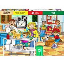 RGS 48 Piece A4 Wooden Puzzle Vet-Interlocking Pieces 210 x 297mm, Each Puzzle Contains A Full Size Poster, Retail Packaging, No Warranty