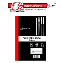 Freedom A4 3 Quire Hard Cover Counter Book 288 Page ( Pack of 5 ), Retail Packaging, No Warranty