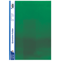 Marlin A4 Green Quotation and Presentation Folder- Clear View Front, 170 Micron Heavy Duty PVC Material, Mechanism Inside For Filing, A4 Size With White Side Strip, Ideal For Presentations And Reports ( Single), Retail Packaging, No Warranty