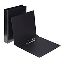 Marlin A4 PVC 70mm File Black Metal 40mm Capacity 2D Ring Mechanism Full Clear Overlay and Inside Pocket-Allows You To Personalise The Cover And Spine Label, Retail Packaging, No Warranty