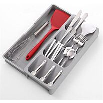 Casey Cutlery 9 Compartments Drawer Organizer Colour Grey