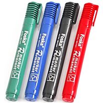 Foska 4 Pack Wallet Permanent Markers-Red, Blue, Black, Green