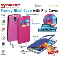 Promate Fenes S5 Bookcover with window Colour:Pink, Retail Box , 1 Year Warranty