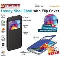 Promate Fenes S5 Bookcover with window Colour:Black, Retail Box , 1 Year Warranty