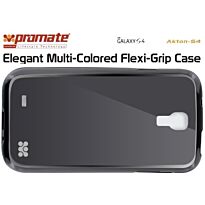 Promate Akton-S4 Elegant Multi-Colored Flexi-Grip Case for Samsung Galaxy S4-Black Retail Box 1 Year Warranty