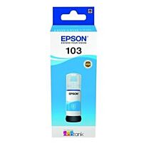 Epson 103 Ecotank Cyan Ink Bottle 65ml - Compatible Printers Epson EcoTank L3150, EcoTank L3111, EcoTank L3110, EcoTank L1110, Retail Box , No Warranty 