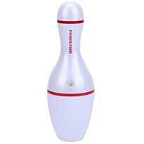 Casey Bowling Bottle Shaped Multifunctional Portable 150ml USB Humidifier Air Purifier Mist Maker with LED light For Home Office and Car-White and Red Retail Box No warranty