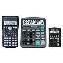 Sentry Triple Pack Home and Office Calculators - 12 Digit Desk Top Calculator, 8 Digit Pocket Calculator