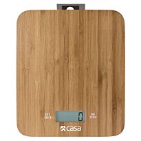 Casa Electronic Bamboo Kitchen Scale Retail Box 1 year warranty