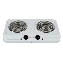 CaseyAruif 2 Plate Spiral Electric Stove- White Retail Box 3 months warranty