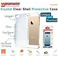 Promate Crystal -Clear Shell Protective Case For iPhone 5/5s, Retail Box , 1 Year Warranty