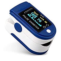 Casey Digital Fingertip Pulse Oximeter Colour: Blue - Non-Invasive Device , Measures SPO2 (Blood Oxygen Saturation Levels) and Pulse Rate In 10 Seconds, LED Display, Automatically Shut Down 8 Seconds Retail Box No Warranty 