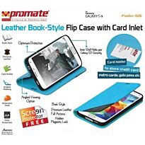 Promate Folio S5 Bookcover with inside card pocket Colour: Blue , Retail Box , 1 Year Warranty