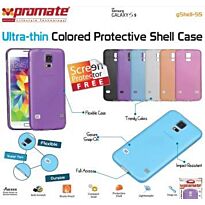 Promate Gshell S5 Ultra-thin Colored Protective Shell Case for Samsung Galaxy S5 Colour:Purple, Retail Box , 1 Year Warranty