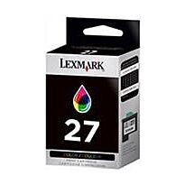Lexmark 27 Cyan Magenta Yellow Colour Original Ink Cartridge, Retail Box , No Warranty 